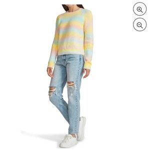 NWT BB Dakota Steve Madden Ombre Wool Blend Pullover Sweater Sz S Crewneck